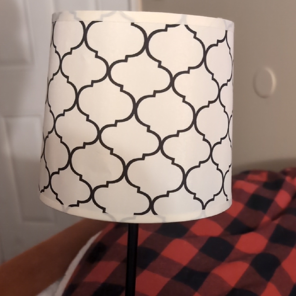 Modern Black and White Patterned Lamp Shade